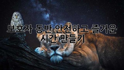 보호자 동반: 안전하고 즐거운 시간 만들기